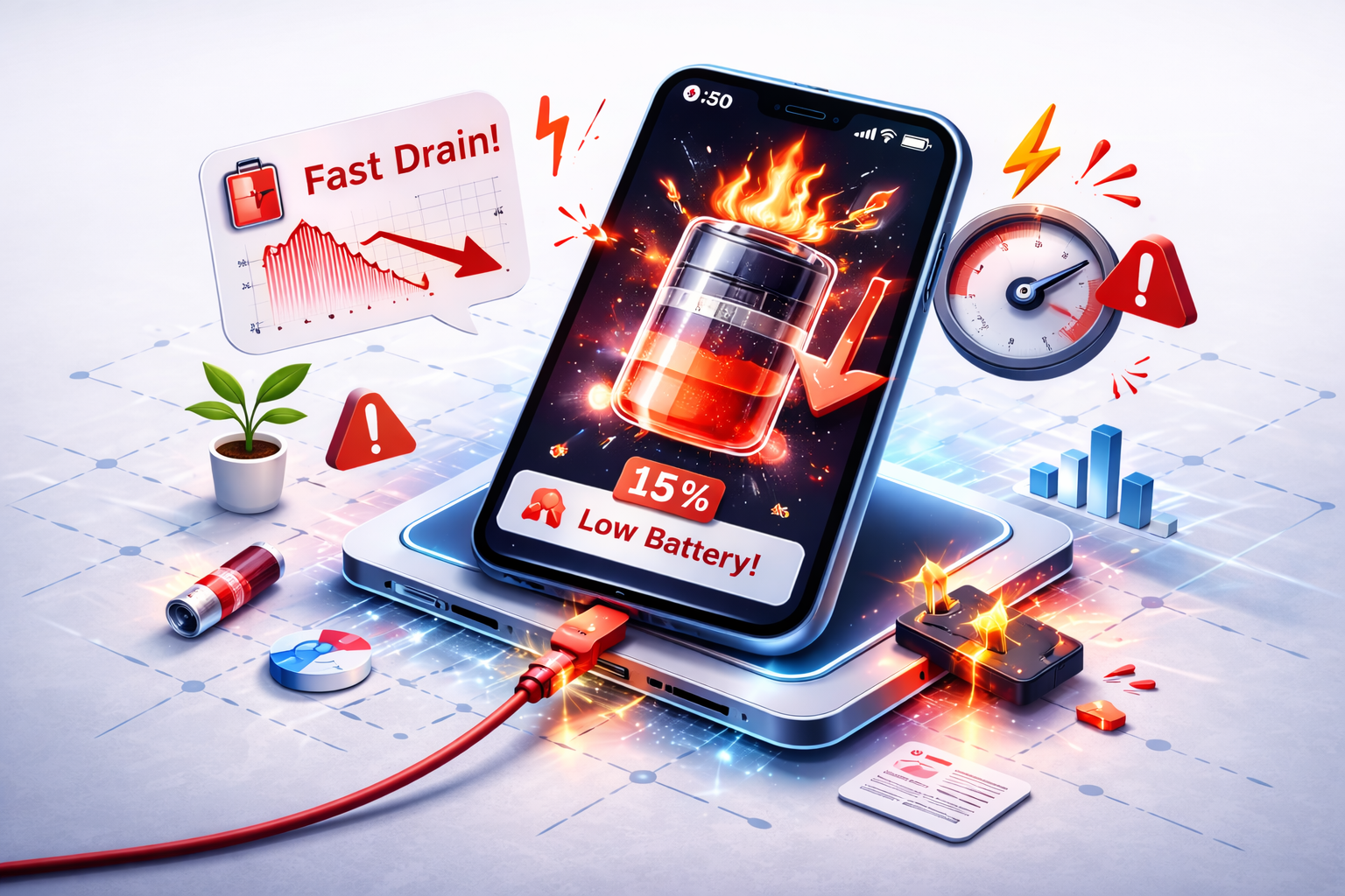 배터리 급 소모