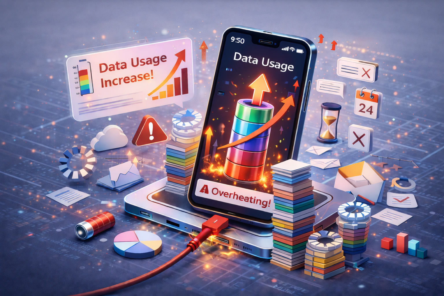 데이타 사용량 증가